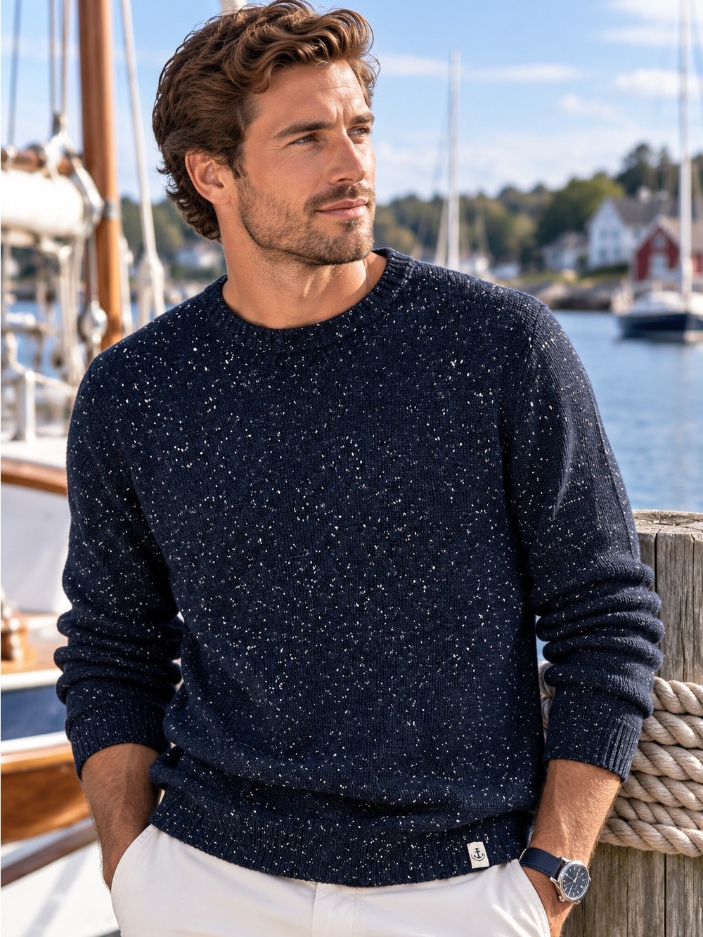 Levitate Seawool Sustainable Eco Friendly Mens Navy Sweater Sz XL